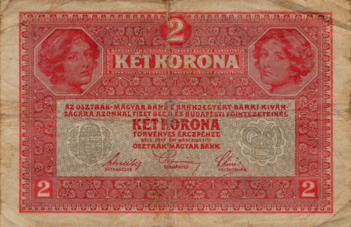Austria 2 1919 VF P-50
